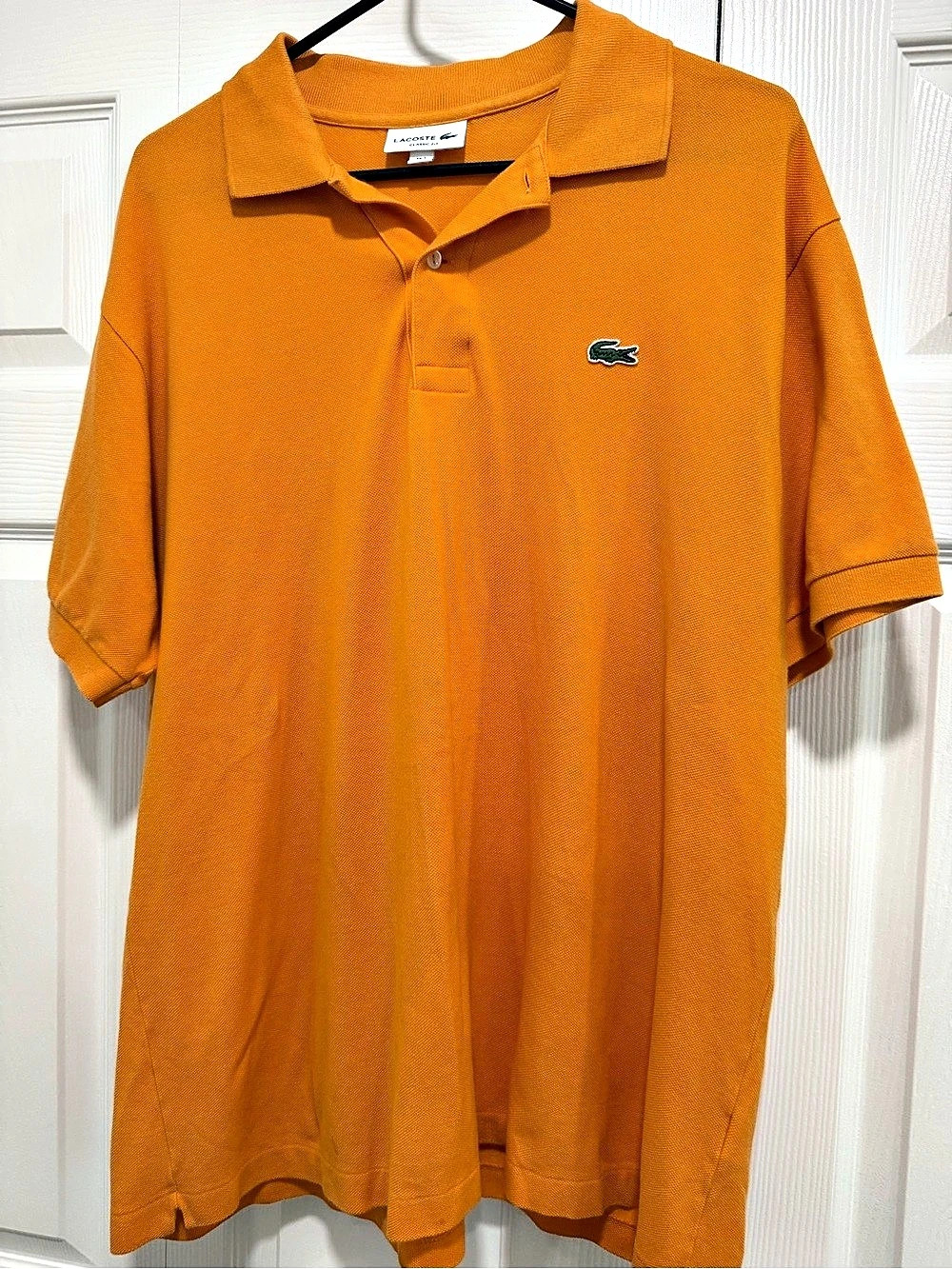 Lacoste Classic Fit L.12.12 Polo Shirt Men's Orange Polo Size XL Like New